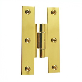Renovators Supply Manufacturing 3 In Brass H Cabinet Hinge 1/4 In Offset With Hardware Rust Resistant Brass Flush Mount Hinge For Kitchen Cabinets
