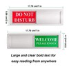 Pvieked Privacy Sign - Do Not Disturb/Welcome Please Knock, Silver