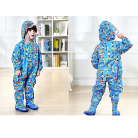 Emfay Kids Raincoat, Girl, Raincoat, Cute, Ultra Lightweight, Unisex, blue