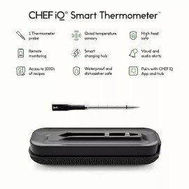 CHEF iQ Smart Wireless Meat Thermometer with Ultra-Thin Probe Unlimited Range Bluetooth