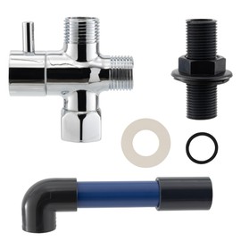 RecPro RV Showermiser Kit (Chrome) | Saves Water | Redirects to Freshwater Tank While Shower Heats Up | Color-Changing Tube Indicates Hot Water