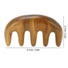 Scalping Massage Comb Handheld Green Sandalwood Massager Wide Tooth Scalping