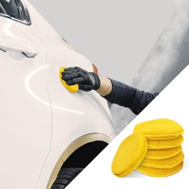RGOAANC 6PCS Microfiber Wax Applicator Pads, Polishing Pad, 5" Cars Wax Applicator Foam Sponge, Car Accessories Buffing & Detail Polishing Foam Pads Suitable for Car Cleaning and Fine Polishing