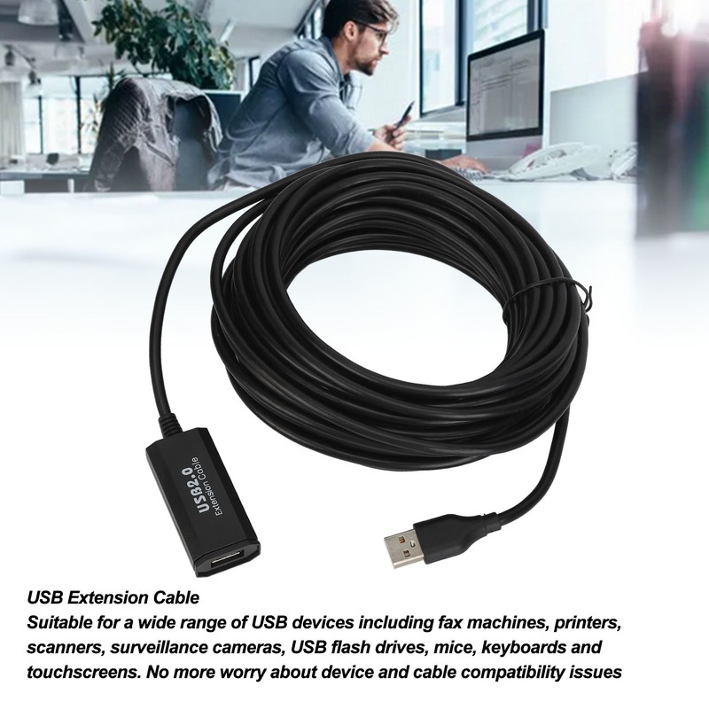 USB Extension Cable 33FT Male to Female 480Mbps Transfer Speed