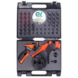 AL-MAGOR Garden Irrigation Kit: Complete Set for Installing, Inserting Sprinklers, Drippers in PE Tube Pipes with Tools, Plugs, Connectors, and Case