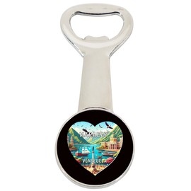 Maracay Venezuela Travel Souvenir Destination Heart Shape Design Magnetic Bottle Opener Single