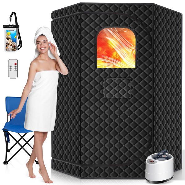 RELEXNOW Portable Steam Sauna for Home, Portable Sauna Box Full