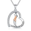 YFN Basketball Necklace 925 Sterling Silver Heart Basketball Pendant Jewelry