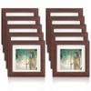 INTERWARM 10Pcs Wooden Square Photo Frame for Tabletop & Wall