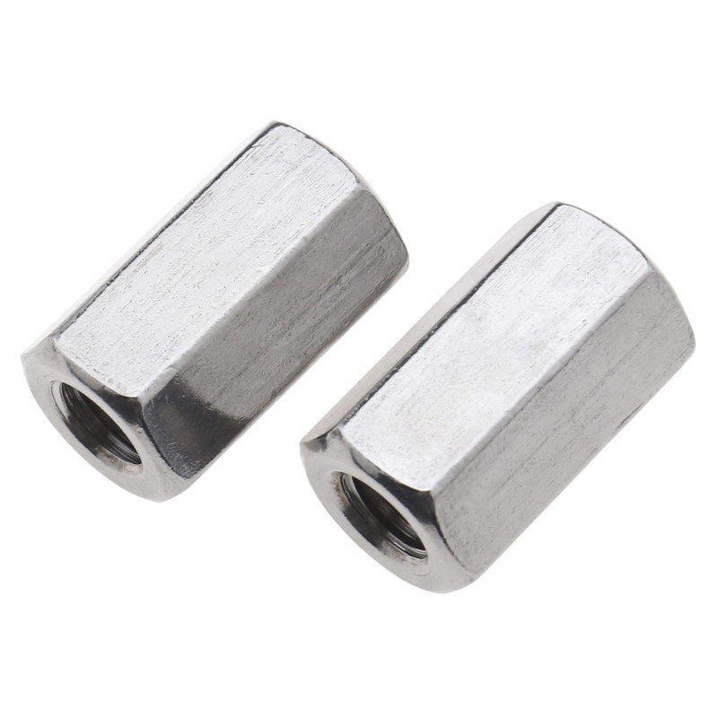 YINETTECH 10pcs Bolt Connector Set, Thread Straight Extension Hex Nut