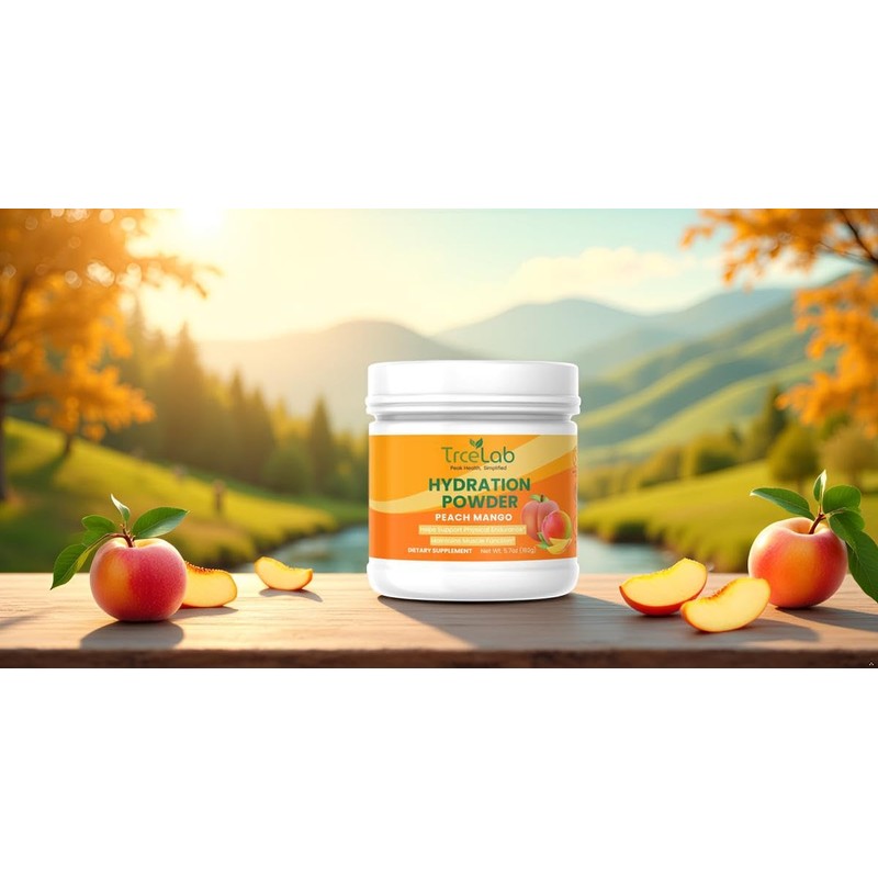 TRCELAB Electrolyte Hydration Powder – Peach Mango – Zero Sugar