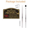 Private Property No Trespassing Sign, 12" x 8" No Soliciting