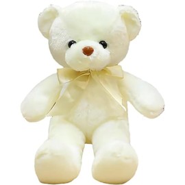 BIUBIULOVE 13.5inch Teddy Bear Stuffed Animal, Soft Cuddly Stuffed Plush Bear, Gifts for Kids Baby Toddlers on Baby Shower, Valentine's Day (White)