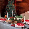 Lanjue Christmas Party Paper Plates, 20 Pack Snowflake Santa Elk