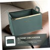 iplusmile Desktop Storage Box Compact Leather Organizer Handle for Home