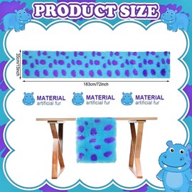 1 Pcs Monster Party Table Runner Furry Monster Design Runner