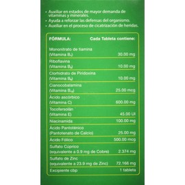 Stresstabs Multivitamínico 600 con Zinc Frasco con 30 tabletas, 1 gramo, 1