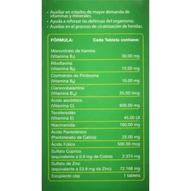 Stresstabs Multivitamínico 600 con Zinc Frasco con 30 tabletas, 1 gramo, 1