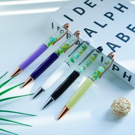 Sikyby Frog Cute 3D Floater Liquid Writing Journaling Office Pen Unique Gift For Women Men Kids Set of 5 Pens