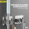 Broom Holder Wall Mounted, 4-Pack – Stainless Steel Mop and