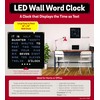 Tech Tools LED Word Clock - Displays Time as Text