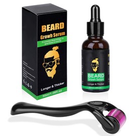 Derma Roller Beard Growth Serum - Stimulate Beard and Hair Growth - 0.5mm for Men - Amazing Beard Growth Kit