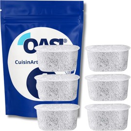 OASI 6 Filtros de repuesto de carbón, para agua, para Máquinas Dispensadoras de Café, CUISINART, OASI Replacemente FIlters for CUISINART 6 Packs, 6 Unidades