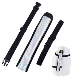 OLYCRAFT Rave Fan Holster 13x2.4 Inch Bright Flash Reflective Fan Holster Hand Fan Carrier with Stretchy Elastic Bands Rave Festival Accessories for Women Men Dance Music Circuit Parties and Raves,