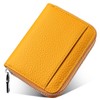 Yocipa Genuine Leather Coin Case, 6 Compartments, Women's, Mini Wallet,