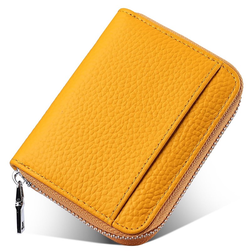Yocipa Genuine Leather Coin Case, 6 Compartments, Women's, Mini Wallet,