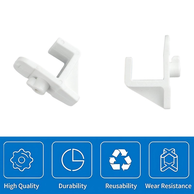 INCREWAY 16PCS Plastic Freezer Hook White Refrigerator Shelf Clips Freezer