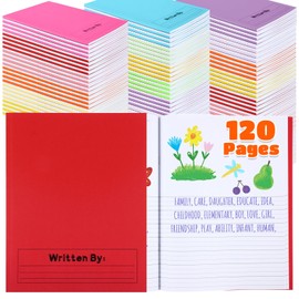 Henoyso 48 Pcs 120 Pages Primary Composition Notebooks K-2 9 3/4 x 7 1/2 Inch Journals Primary Journals Blank Books for Kids to Write Stories Kindergarten (Classic Color)