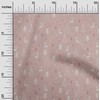 oneOone Cotton Poplin Rose Pink Fabric Christmas Doodle Dress Material