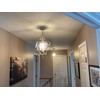 FLSFU Modern Mini Chandelier,White Retro Crystal Light Fixtures Ceiling Mount