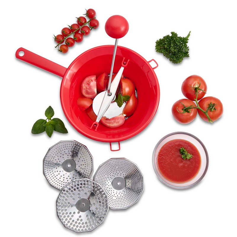 Fantes Fruit Vegetable Food Mill, 4 Disc Blades, Made in