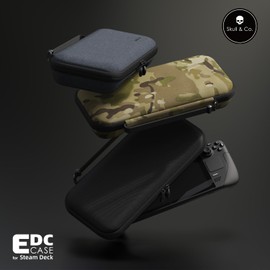 Skull & Co. Every Day Slim Carrying Case for Steam Deck and Steam Deck OLED: Protective Travel Case Portable Hard Shell Case for GripCase SD - Multi-Camo
