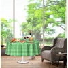 HEIPINIUYE 3 Pack Green and White Round Checkered Tablecloth 84