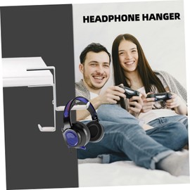 Parliky Headphone Hanger Hook Adjustable Desk Mount Clip for Headsets Retractable Design Protective Pad Space-Saving Accessory for Gaming and Audio Headphones
