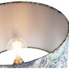 Contemporary and Vivid Peacock Print Table/Pendant Drum Lamp Shade in