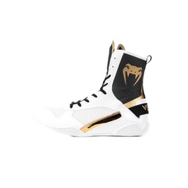 Venum Elite Boxing Shoes - White/Black-Gold