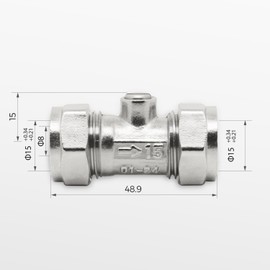 15mm Isolation Valves - Vancoco 10pcs Isolation Valves Compression Ends