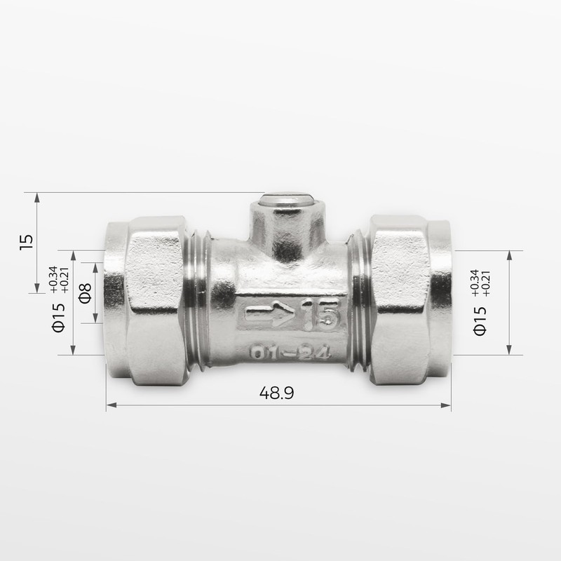 15mm Isolation Valves - Vancoco 10pcs Isolation Valves Compression Ends