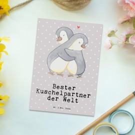 Mr. & Mrs. Panda Postcard Cuddly Partner - Gift, Husband, Postcards, Gift Tip, Wedding Anniversary, In Love, Cuddling