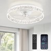 LEDIARY 22" Modern Ceiling Fans with Lights and Remote, Dimmable