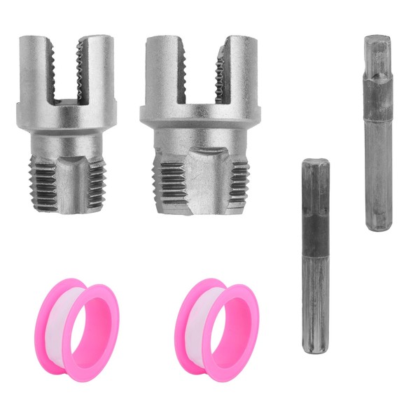 Fukaisu 2pcs PVC Pipe Threading Threader Tool Kit, Integrated Internal