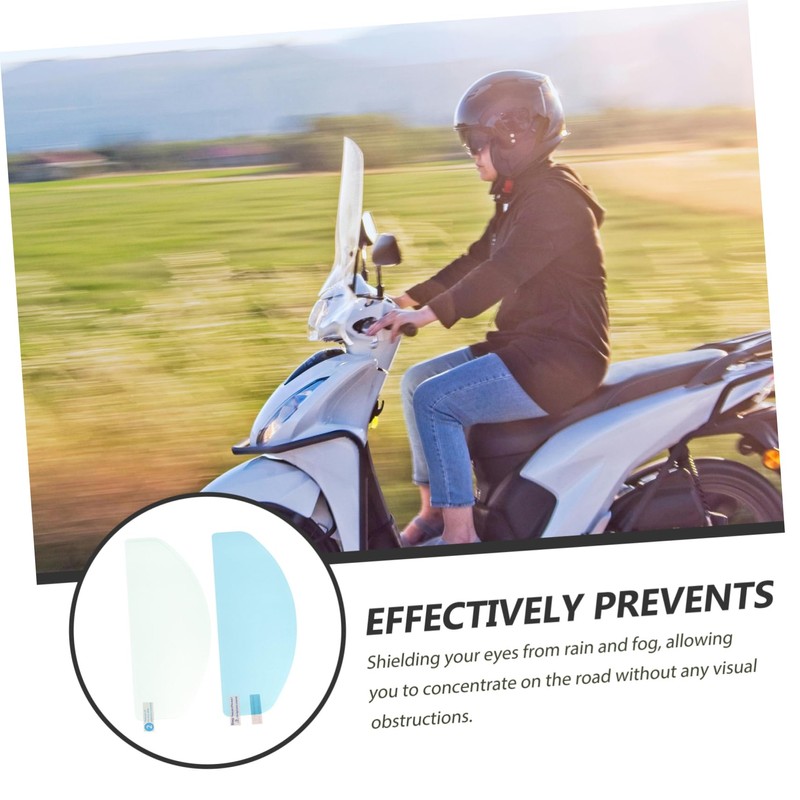 Alipis Helmet Film Kit Anti-Fog Rain Film for Motorcycles Install