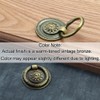 Jinyuanchao 6PCS Drop Ring Handles Dresser Ring Pull Brass Oil-Rubbed