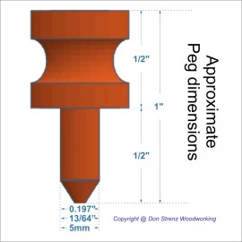 Don Strenz Woodworking 48 Pegs for Game Makers -  sets for Pegs and Jokers
