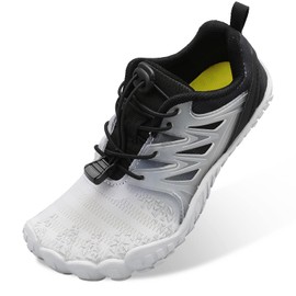 L-RUN Water Sports Shoes Kid Drainage Quick Dry Aqua Sock Barefoot Swim Shoes Grey M US 13.5 Little Kid=EU32