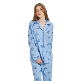 kolipajam 100% Cotton Pyjamas For Women Long-Sleeve PJS set Cozy Button Down Sleepwear Boyfriend Loungewear S-3XL
